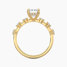 Load image into Gallery viewer, Diamond Station Emerald Cut Hidden Halo Engagement Ring
