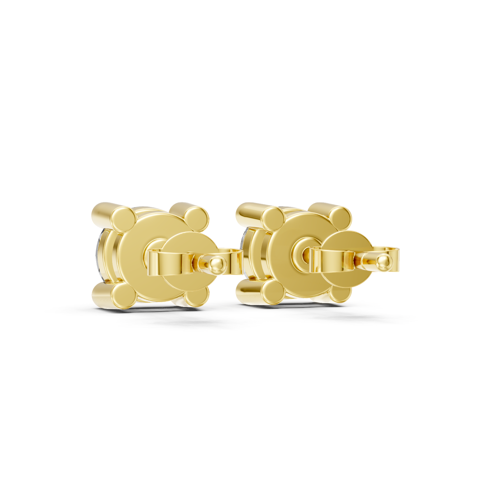 Lab Grown Diamond 1.00 CTW Solitaire Stud Earrings-925 Sterling Silver