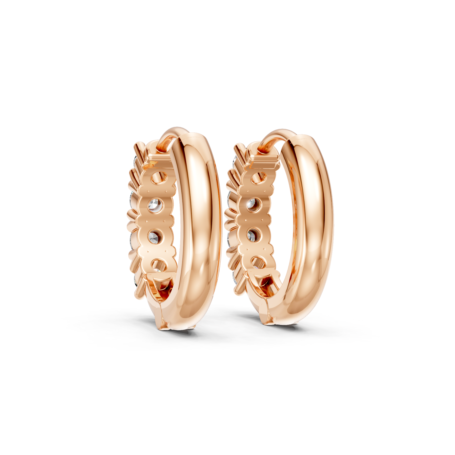 Lab Grown Diamond 0.80 CTW Hoop Earrings-925 Sterling Silver