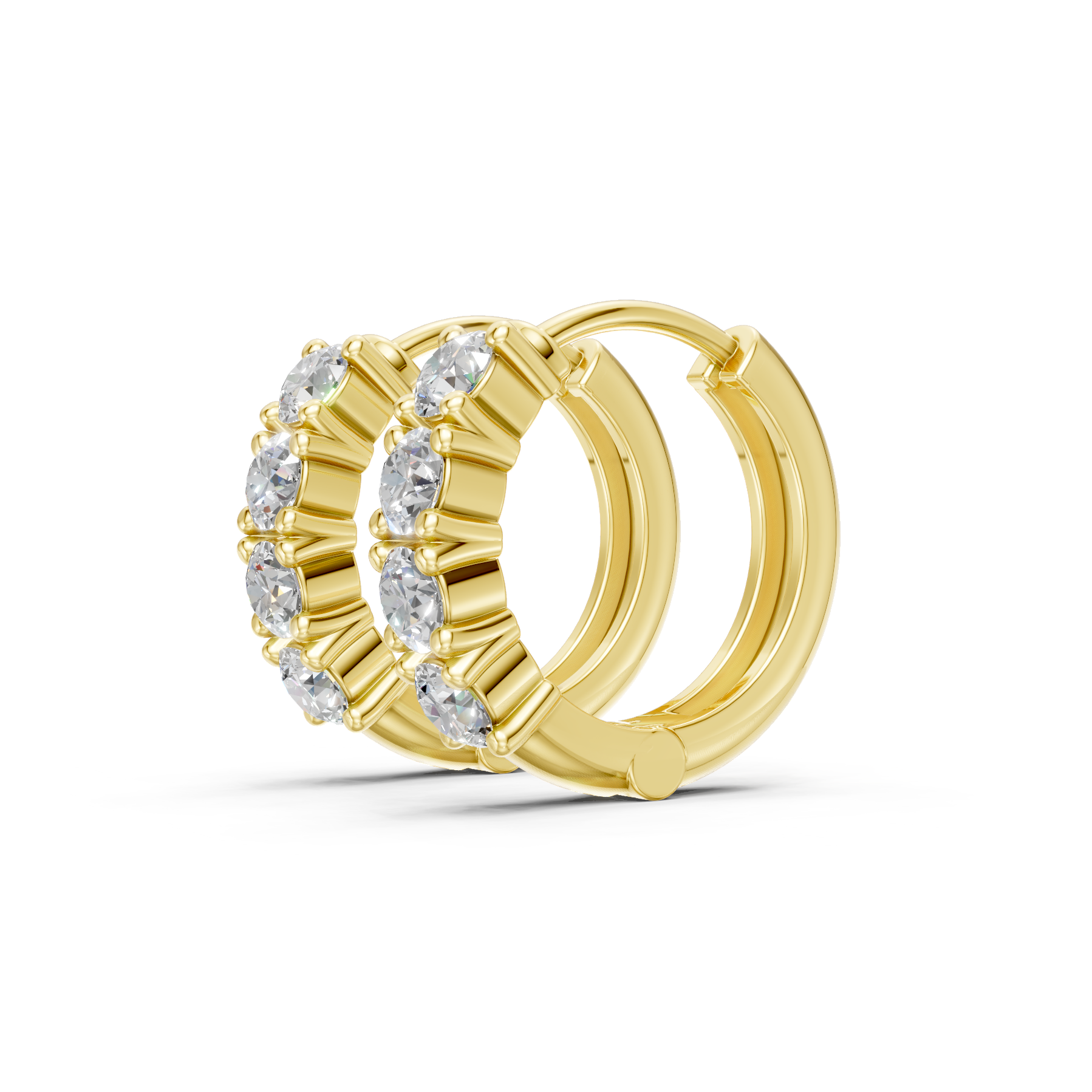 Lab Grown Diamond 0.80 CTW Hoop Earrings-925 Sterling Silver