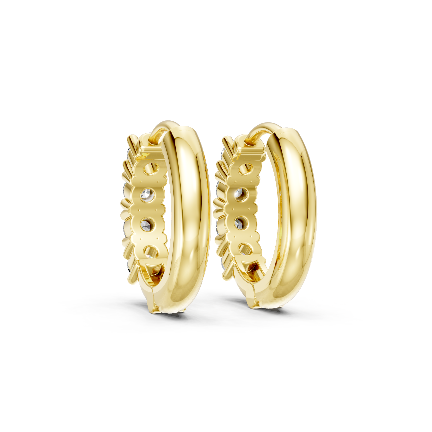 Lab Grown Diamond 0.80 CTW Hoop Earrings-925 Sterling Silver