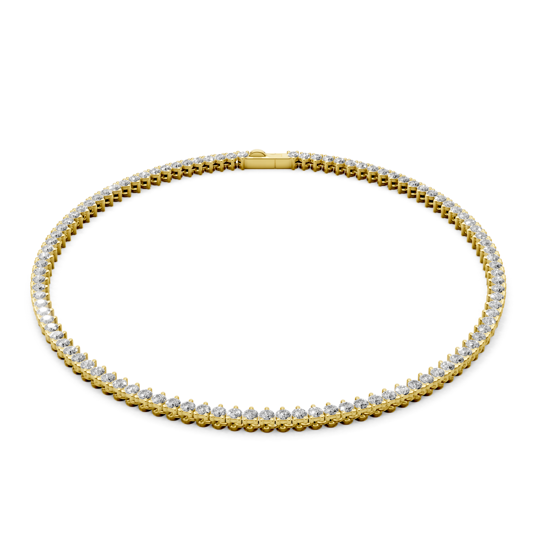 Lab Grown Diamond 0.40 CTW Tennis Necklace-925 Sterling Silver