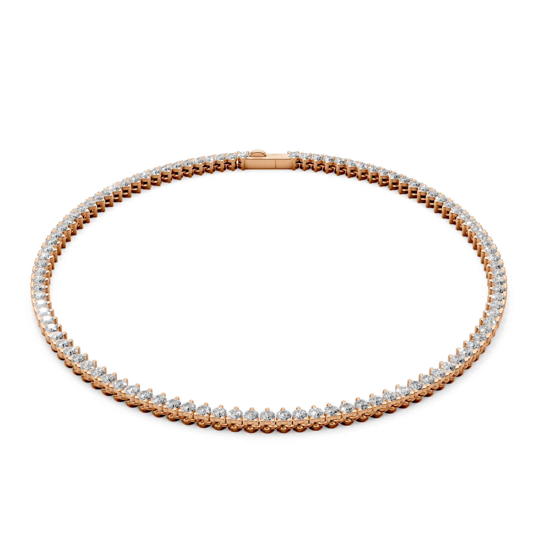 Lab Grown Diamond 0.40 CTW Tennis Necklace-925 Sterling Silver