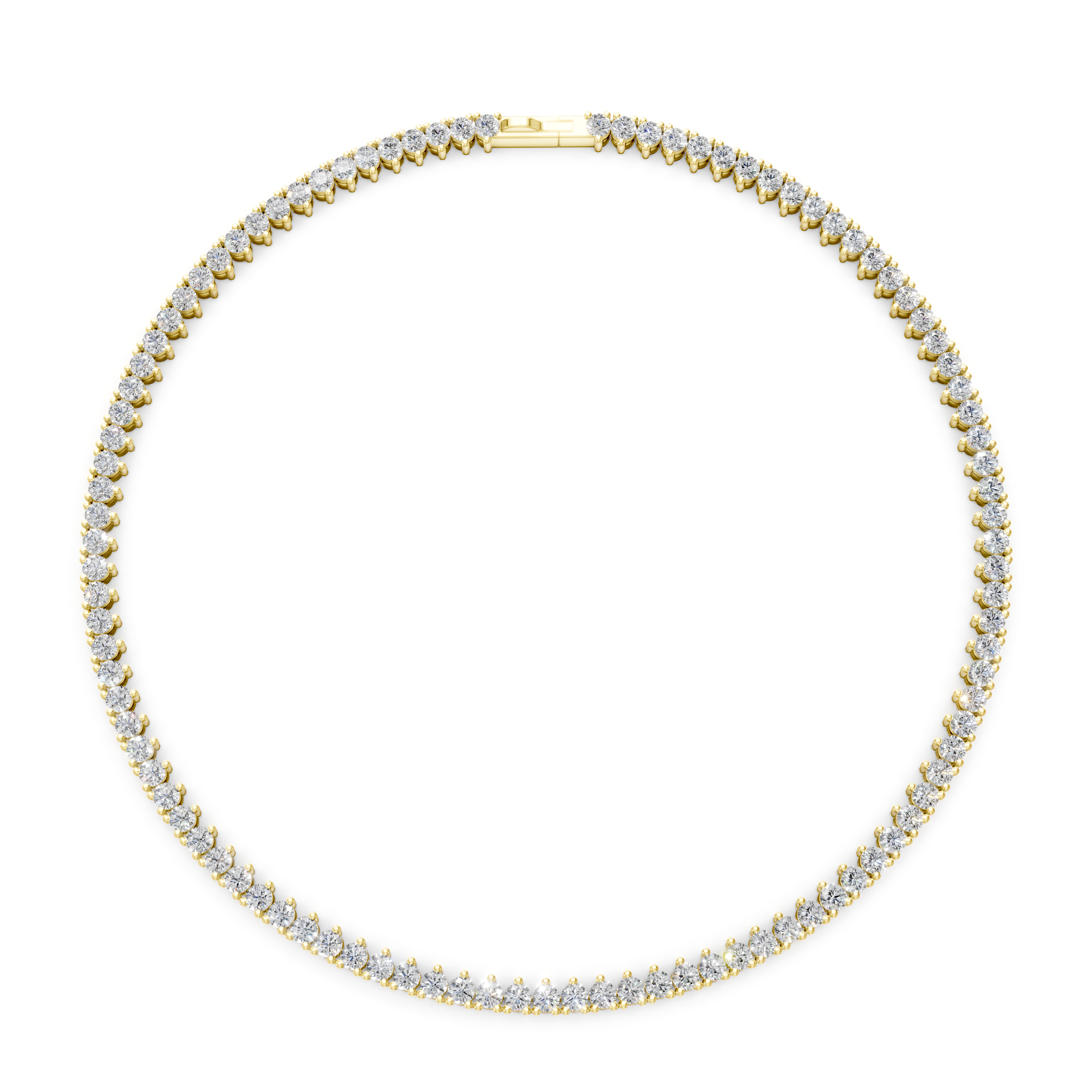Lab Grown Diamond 0.40 CTW Tennis Necklace-925 Sterling Silver