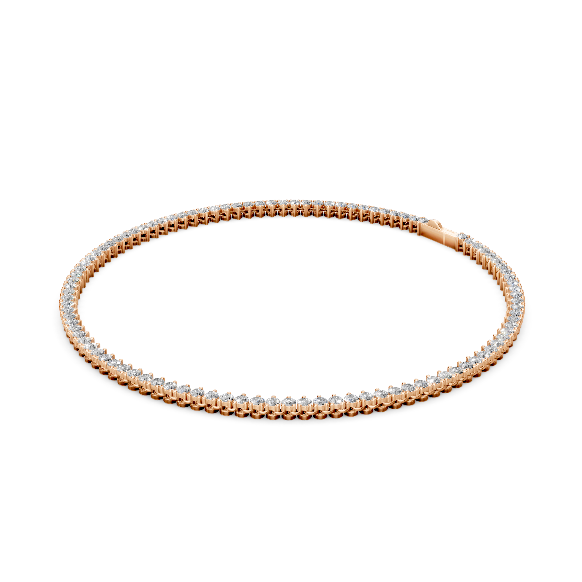 Lab Grown Diamond 0.40 CTW Tennis Necklace-925 Sterling Silver