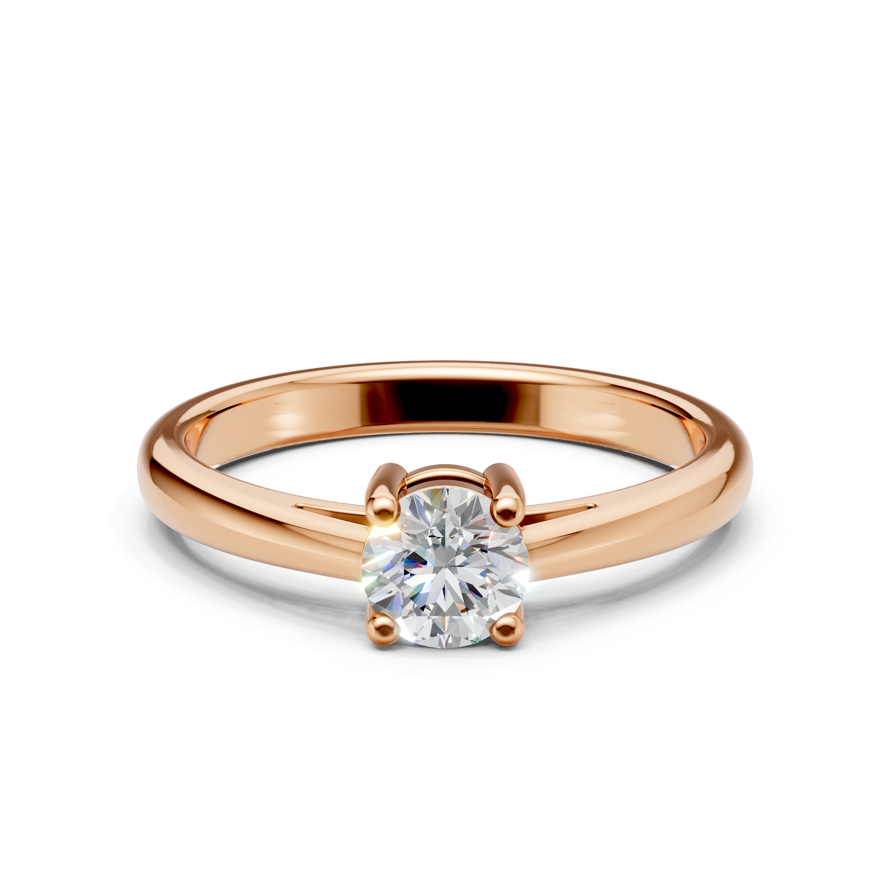 Lab Grown Diamond 0.50 CTW Solitaire Ring- Sterling Silver