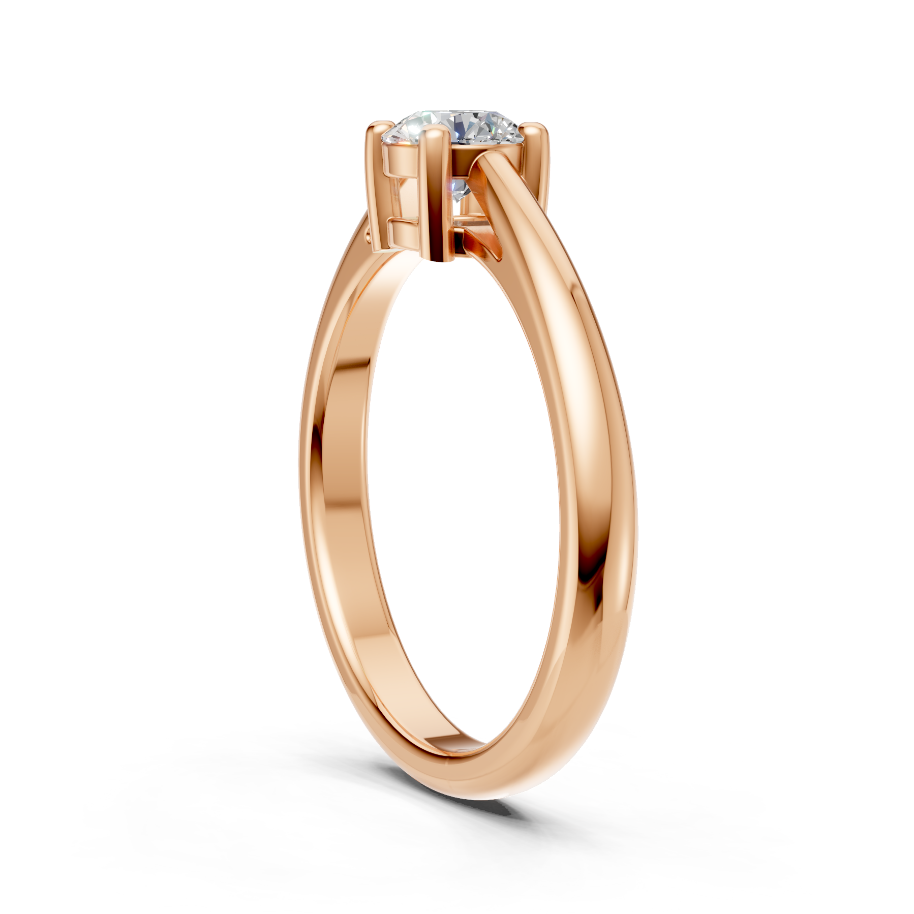 Lab Grown Diamond 0.50 CTW Solitaire Ring- Sterling Silver