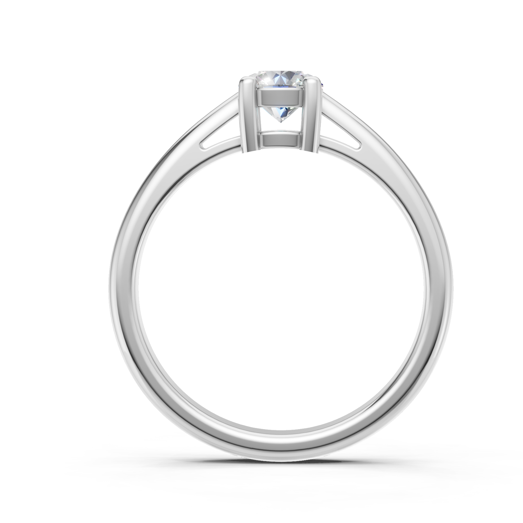Lab Grown Diamond 0.50 CTW Solitaire Ring- Sterling Silver
