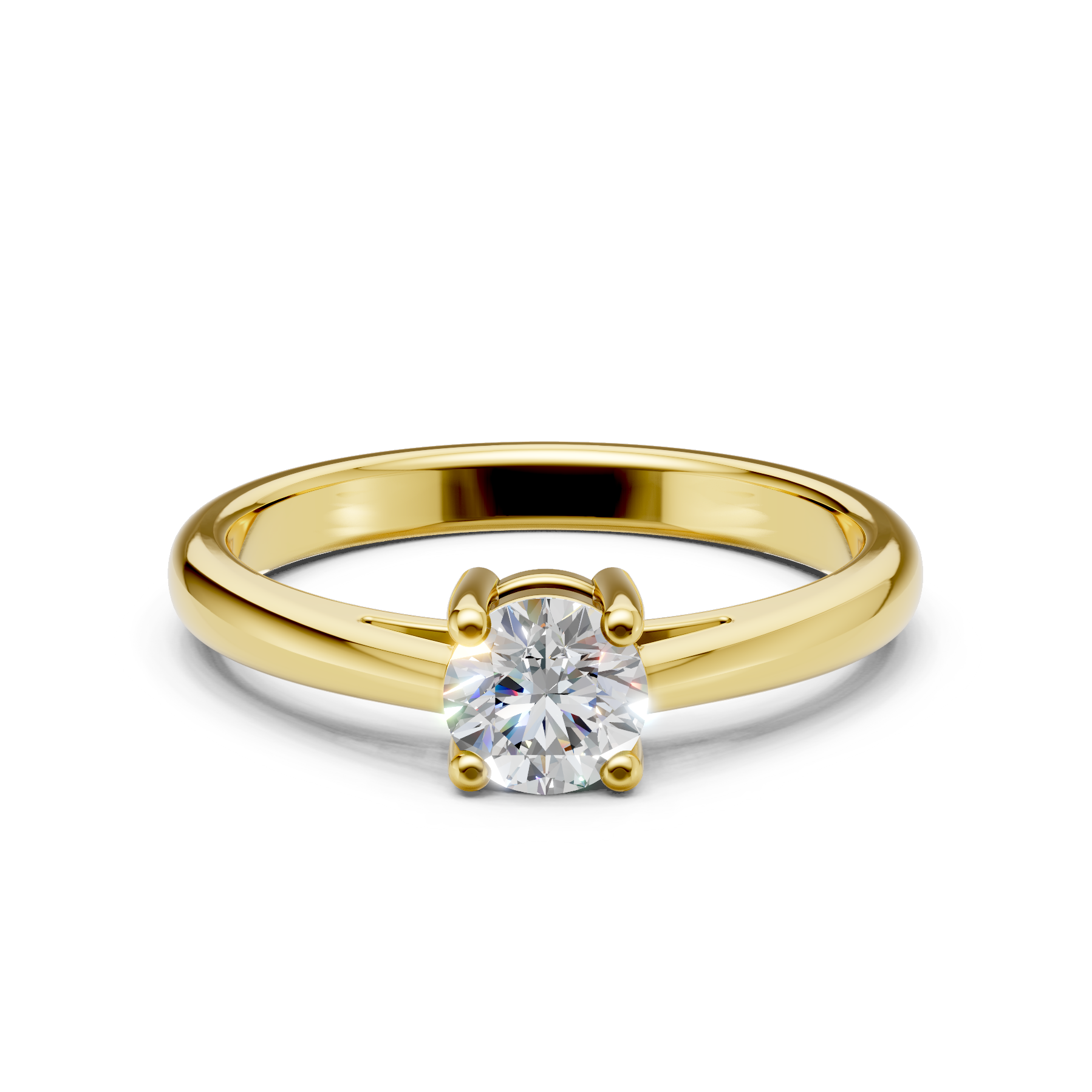 Lab Grown Diamond 0.50 CTW Solitaire Ring- Sterling Silver