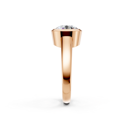 Lab Grown Diamond 2.00 CTW Bezel Set Solitaire Ring- Sterling Silver