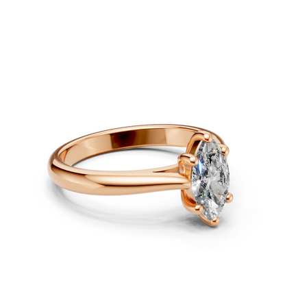 Lab Grown Diamond 1.00 CTW Solitaire Ring- Sterling Silver