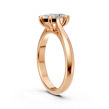 Lab Grown Diamond 1.00 CTW Solitaire Ring- Sterling Silver