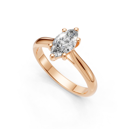 Lab Grown Diamond 1.00 CTW Solitaire Ring- Sterling Silver