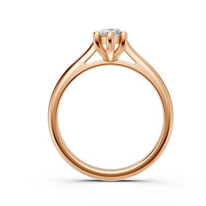 Lab Grown Diamond 1.00 CTW Solitaire Ring- Sterling Silver