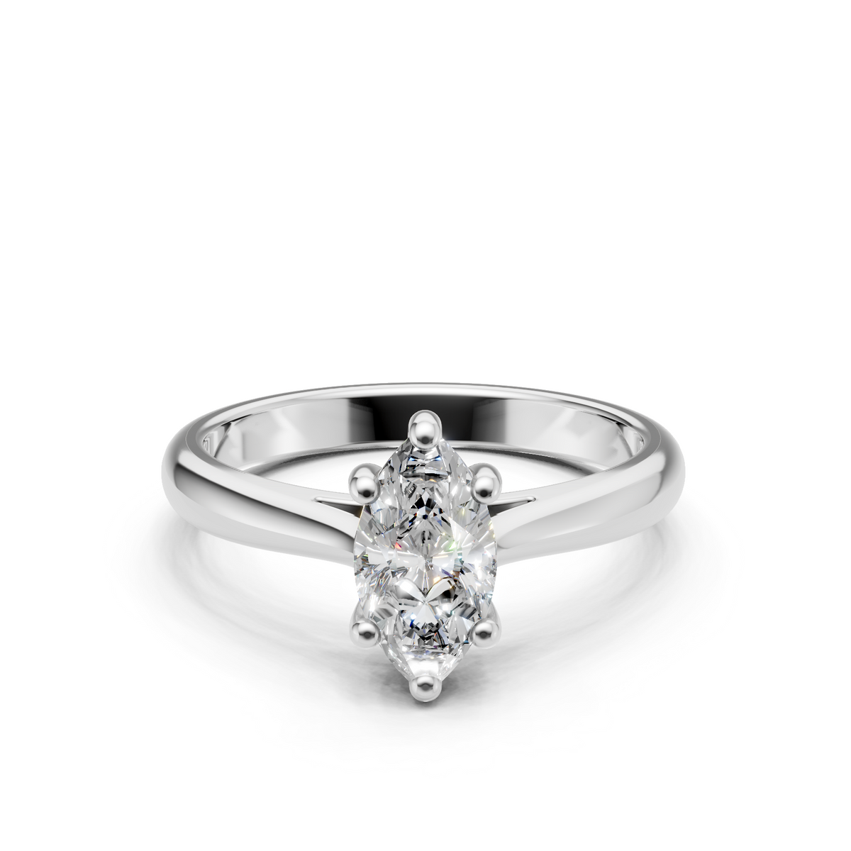 Lab Grown Diamond 1.00 CTW Solitaire Ring- Sterling Silver