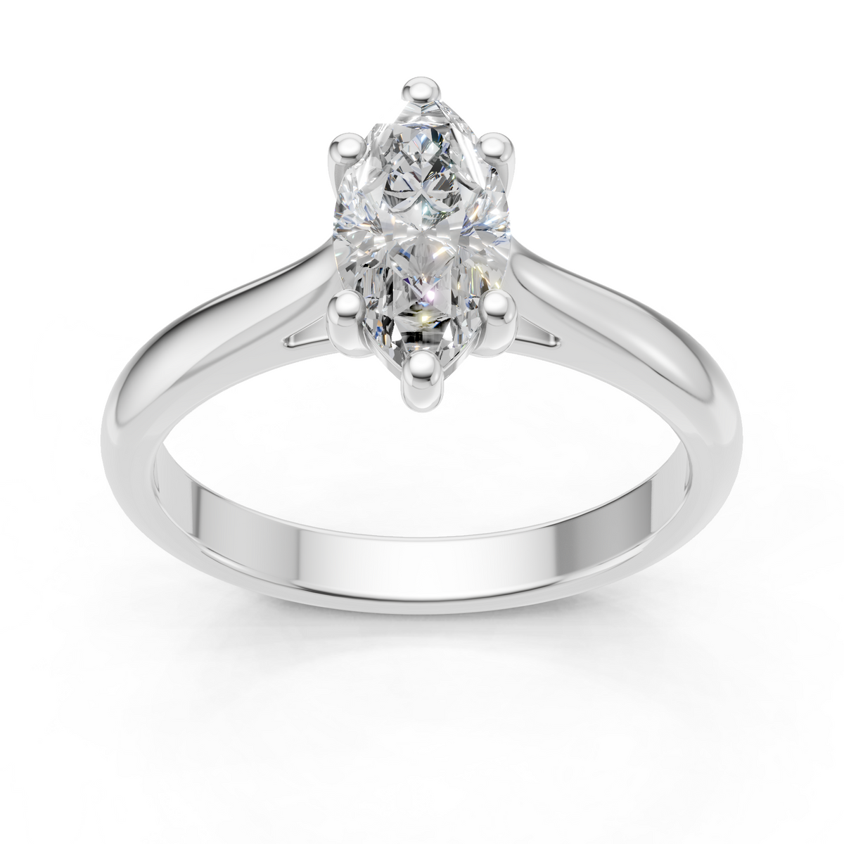 Lab Grown Diamond 1.00 CTW Solitaire Ring- Sterling Silver