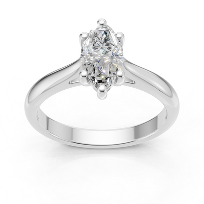 Lab Grown Diamond 1.00 CTW Solitaire Ring- Sterling Silver