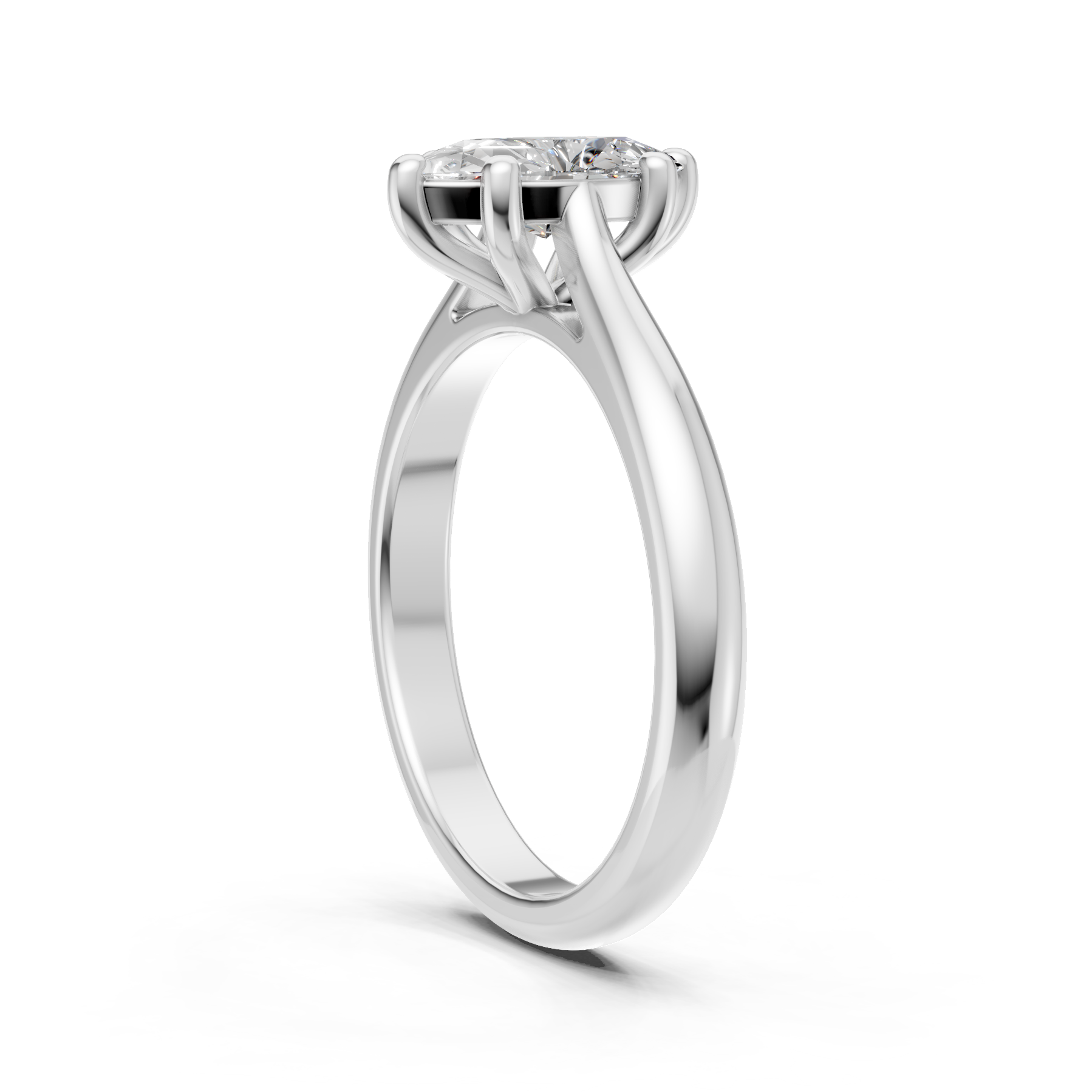 Lab Grown Diamond 1.00 CTW Solitaire Ring- Sterling Silver