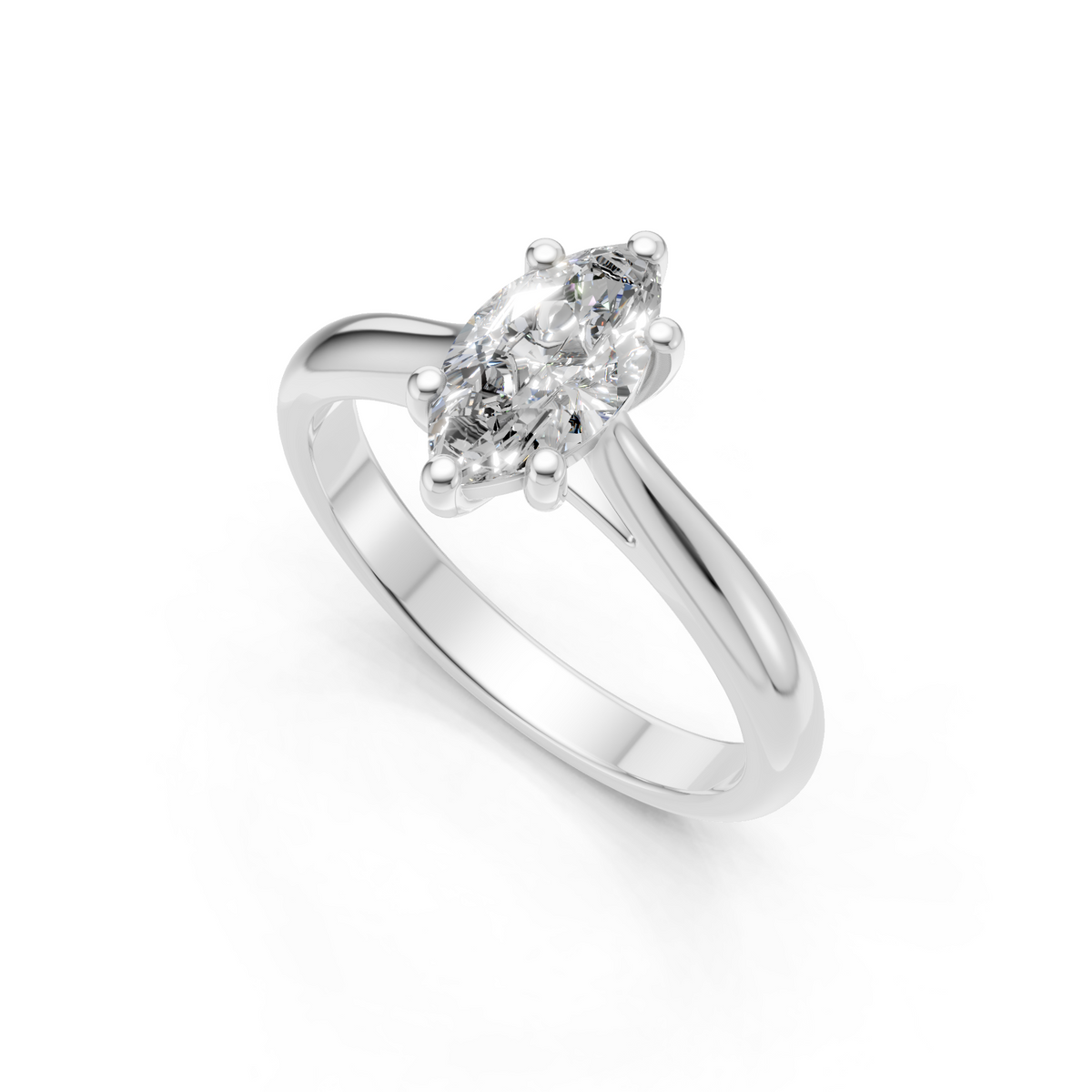 Lab Grown Diamond 1.00 CTW Solitaire Ring- Sterling Silver