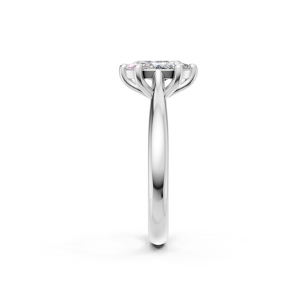Lab Grown Diamond 1.00 CTW Solitaire Ring- Sterling Silver