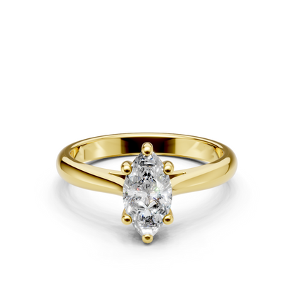 Lab Grown Diamond 1.00 CTW Solitaire Ring- Sterling Silver