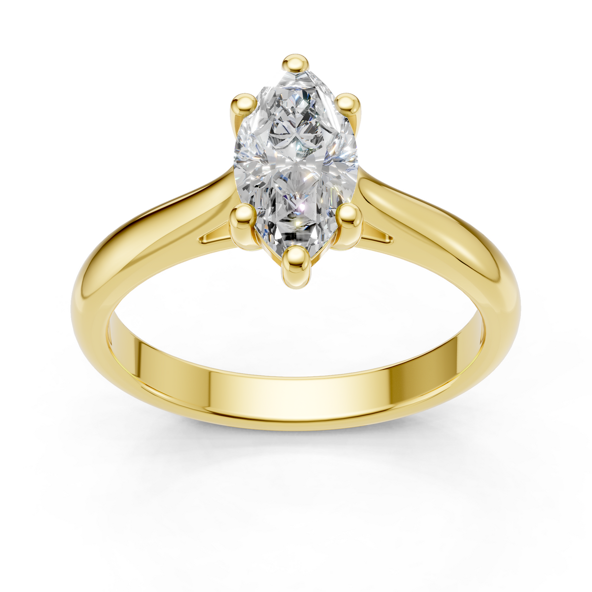 Lab Grown Diamond 1.00 CTW Solitaire Ring- Sterling Silver