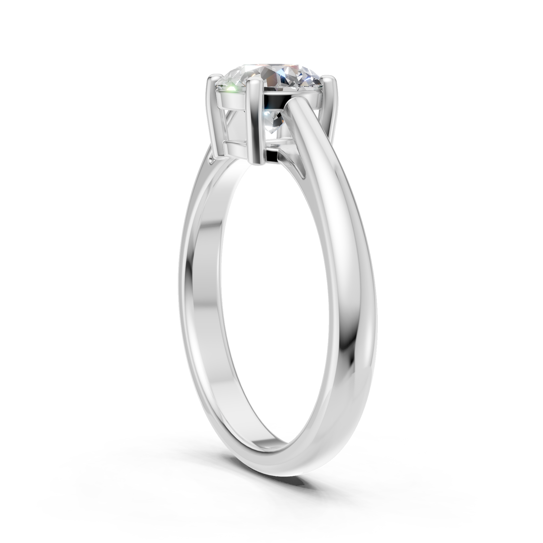 Lab Grown Diamond 1.00 CTW Round Solitaire Ring- Sterling Silver