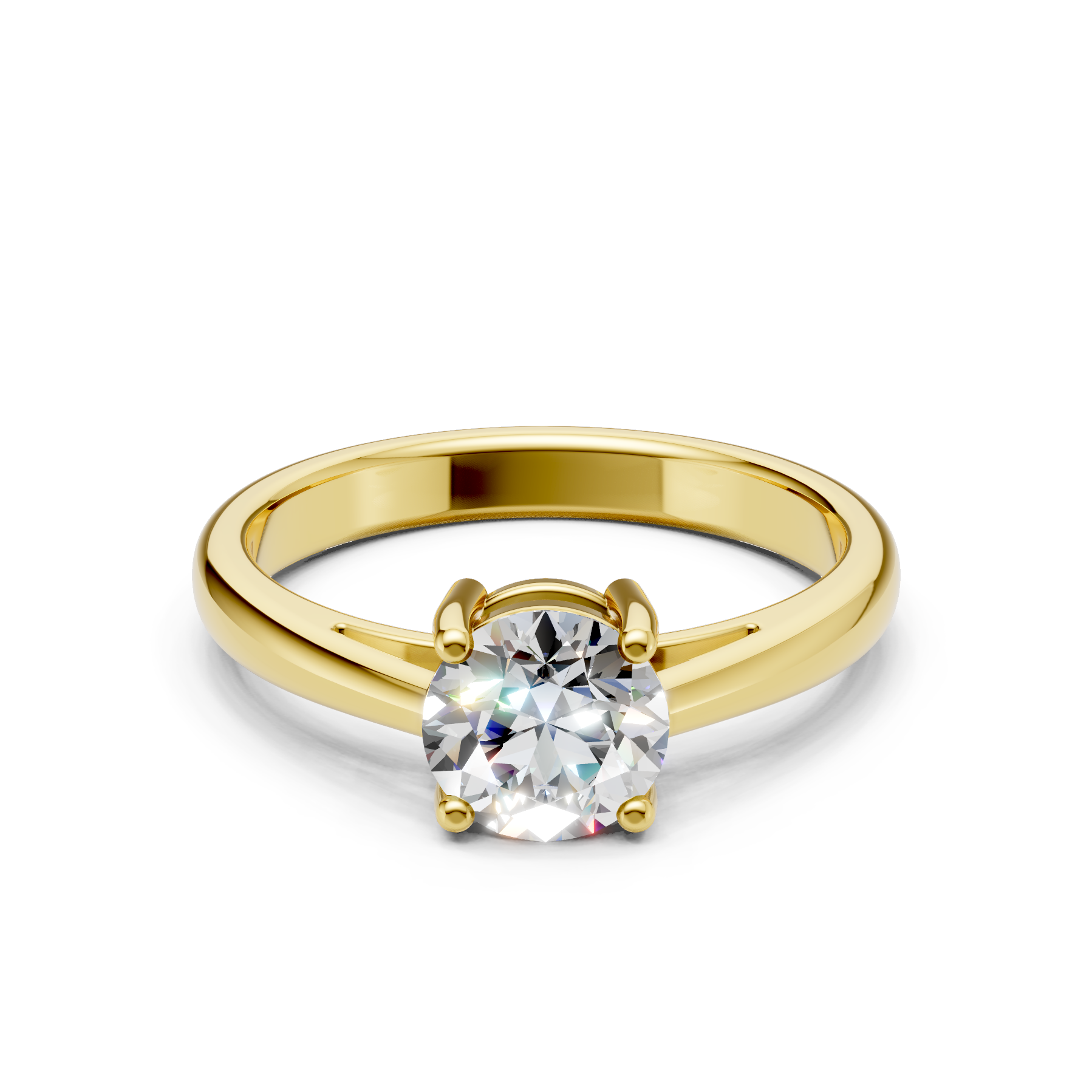 Lab Grown Diamond 1.00 CTW Round Solitaire Ring- Sterling Silver