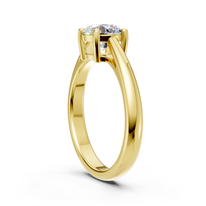Lab Grown Diamond 1.00 CTW Round Solitaire Ring- Sterling Silver