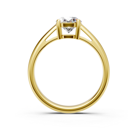 Lab Grown Diamond 1.00 CTW Round Solitaire Ring- Sterling Silver