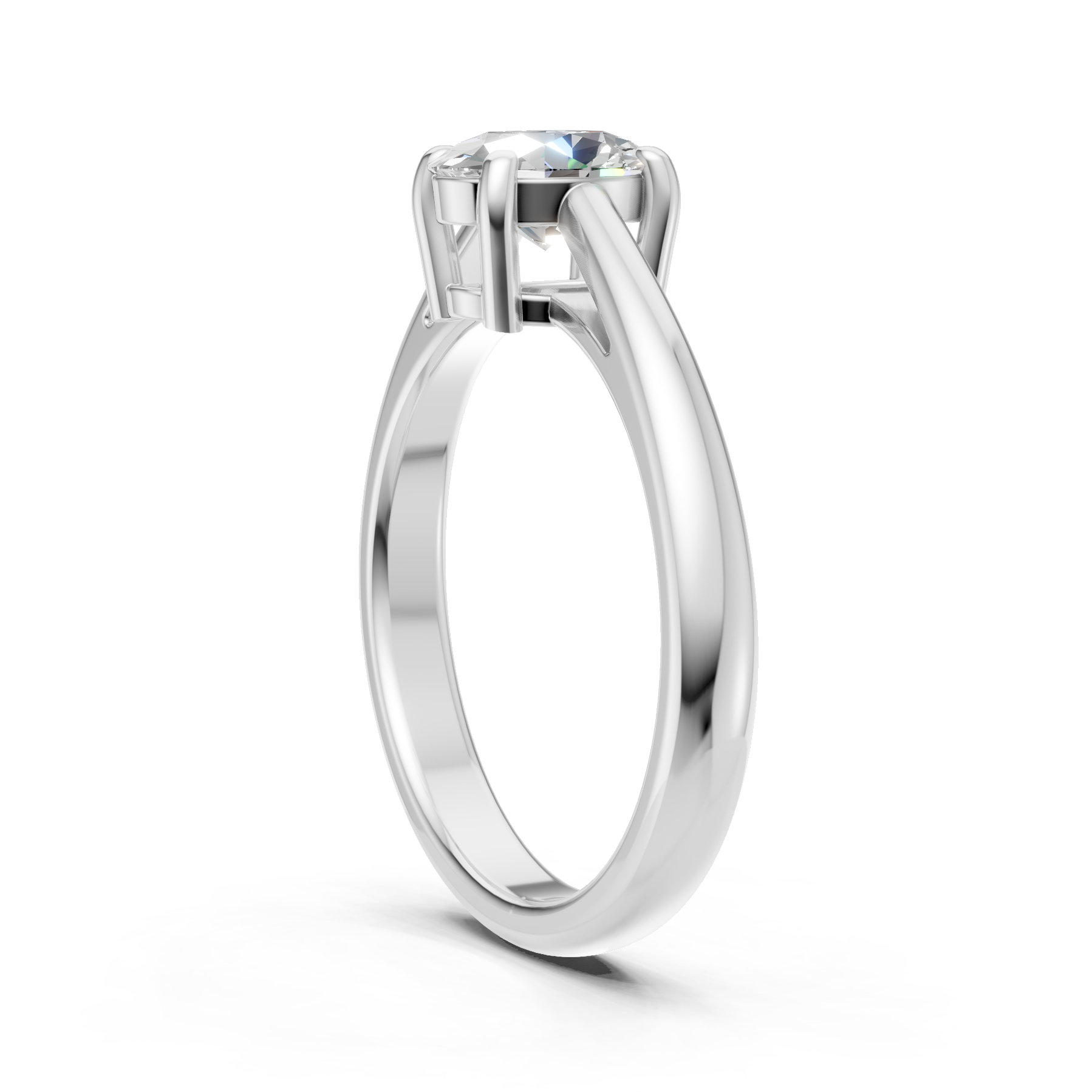 Lab Grown Diamond 1.00 CTW Oval Solitaire Ring- Sterling Silver