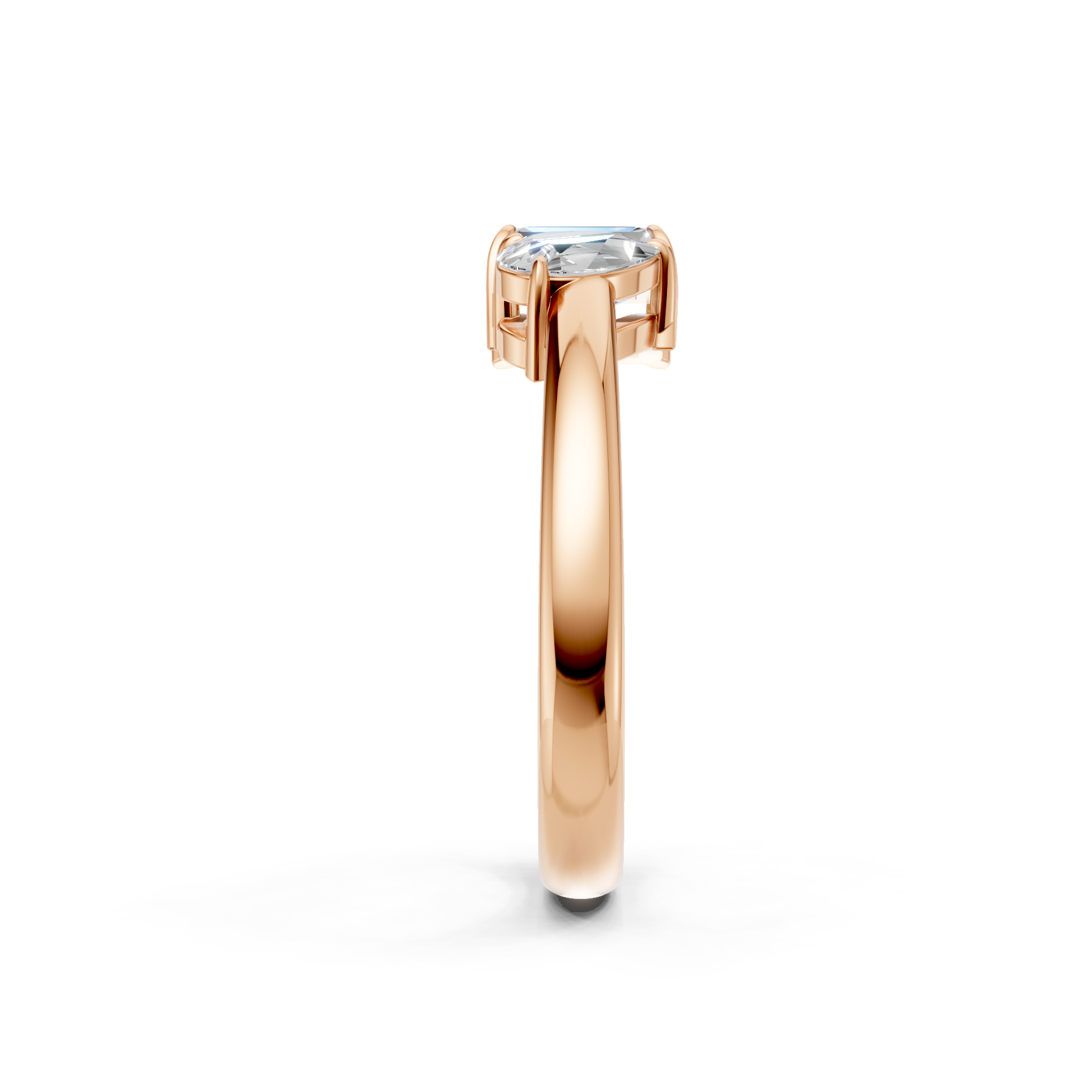 Lab Grown Diamond 1.20 CTW Two Stone Ring- Sterling Silver