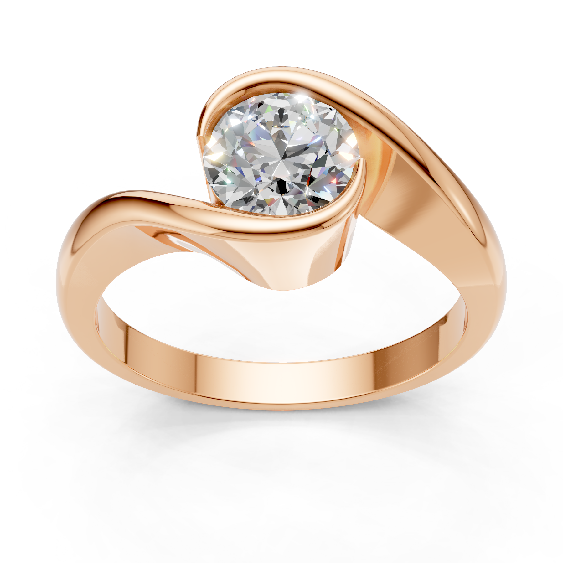 Lab Grown Diamond 1.00 CTW Round Solitaire Ring- Sterling Silver