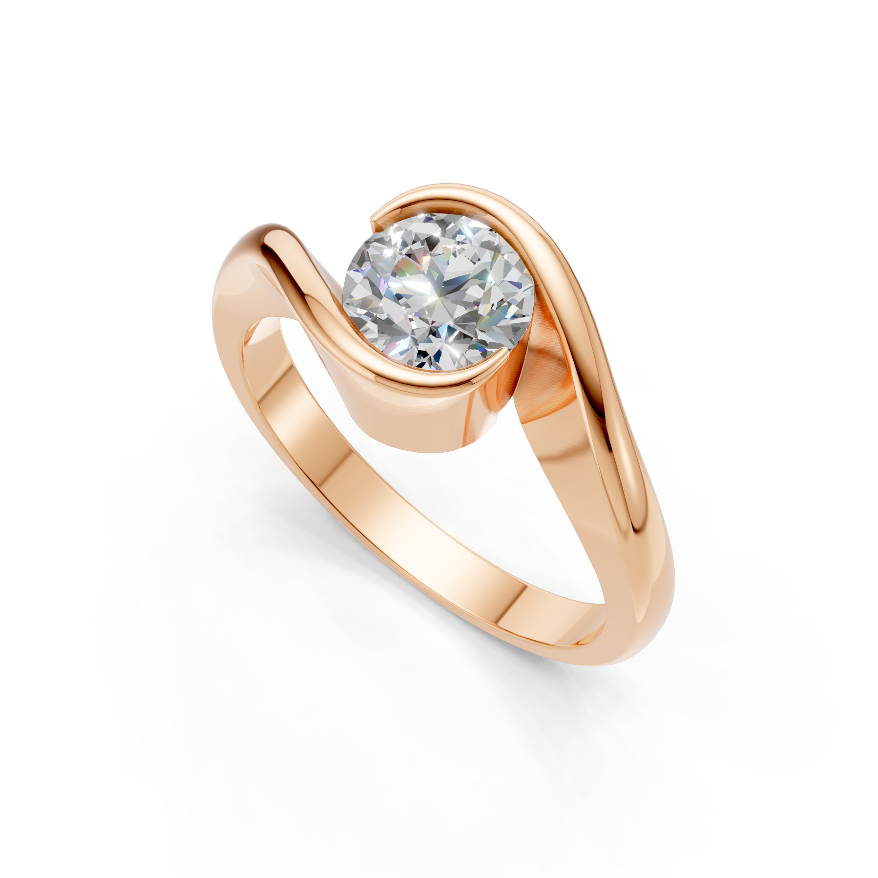 Lab Grown Diamond 1.00 CTW Round Solitaire Ring- Sterling Silver