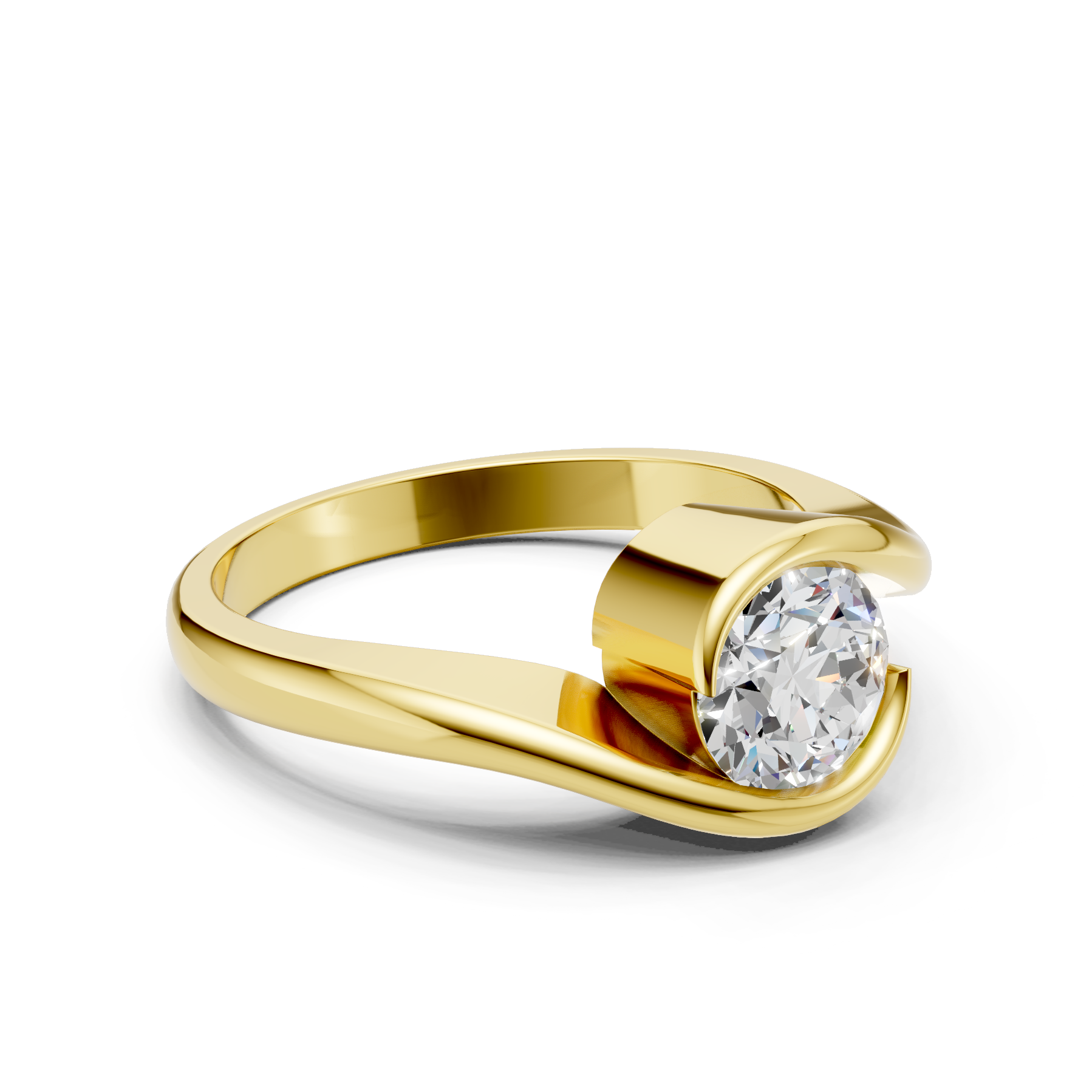 Lab Grown Diamond 1.00 CTW Round Solitaire Ring- Sterling Silver