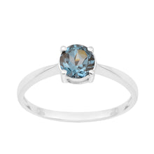 Load image into Gallery viewer, London Blue Topaz Solitaire Ring – Sterling Silver
