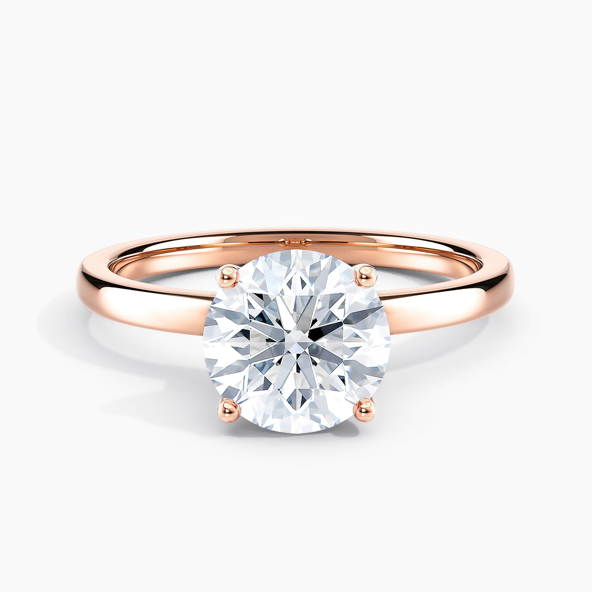 Round 1.50 Ct Lab Grown Diamond Solitaire Ring - Sterling Silver