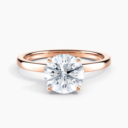 Round 1.50 Ct Lab Grown Diamond Solitaire Ring - Sterling Silver