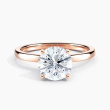 Load image into Gallery viewer, Classic Ribbon Round Diamond Halo Engagement Ring
