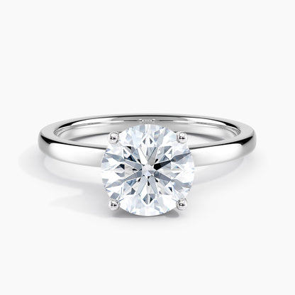 Round 1.50 Ct Lab Grown Diamond Solitaire Ring - Sterling Silver
