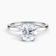 Load image into Gallery viewer, Classic Ribbon Round Diamond Halo Engagement Ring
