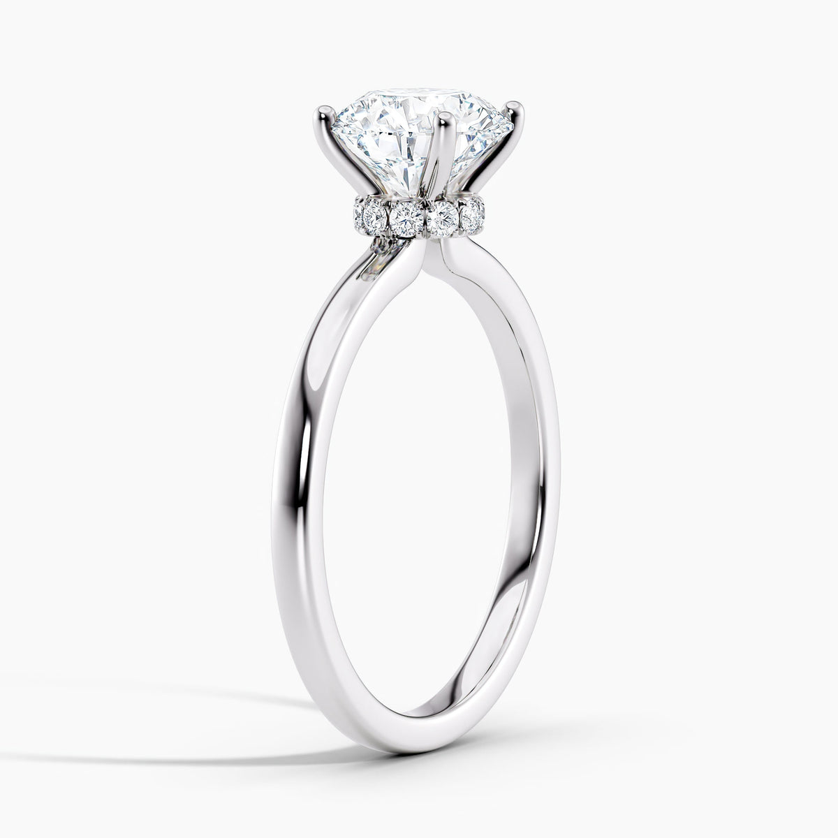 Round 1.50 Ct Lab Grown Diamond Solitaire Ring - Sterling Silver