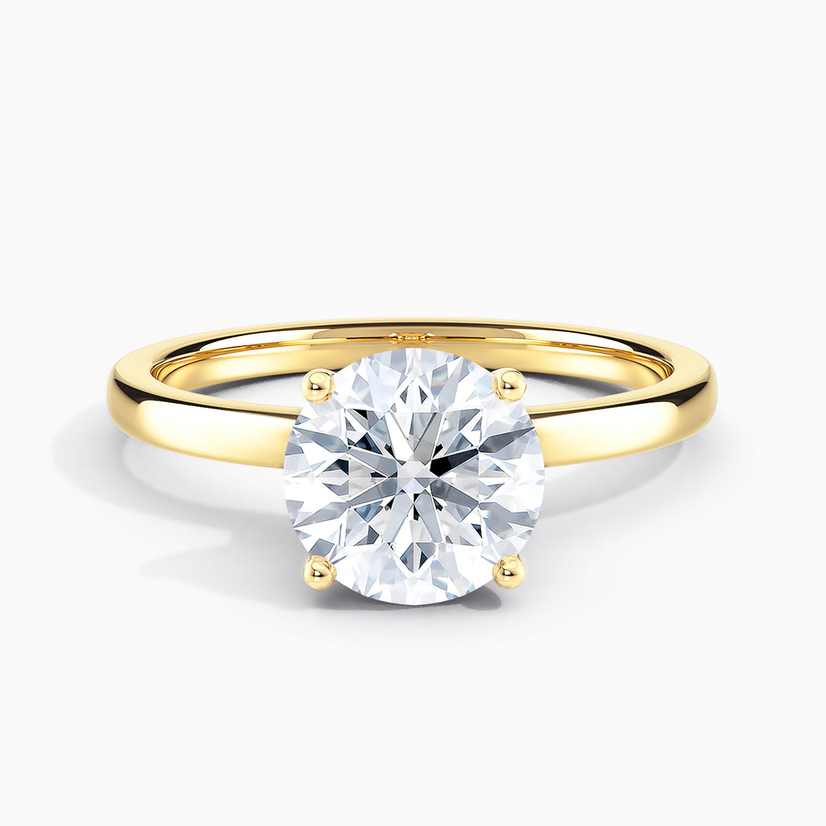 Round 1.50 Ct Lab Grown Diamond Solitaire Ring - Sterling Silver