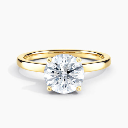 Round 1.50 Ct Lab Grown Diamond Solitaire Ring - Sterling Silver