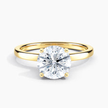 Load image into Gallery viewer, Classic Ribbon Round Diamond Halo Engagement Ring

