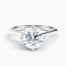 Load image into Gallery viewer, East-West Knife Edge Solitaire Engagement Ring

