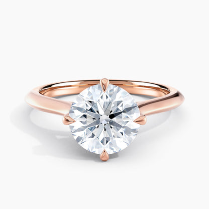 Round 2.00 Ct Lab Grown Diamond Solitaire Ring - Sterling Silver