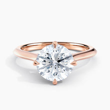 Load image into Gallery viewer, East-West Knife Edge Solitaire Engagement Ring
