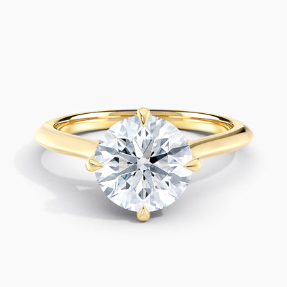 Round 2.00 Ct Lab Grown Diamond Solitaire Ring - Sterling Silver