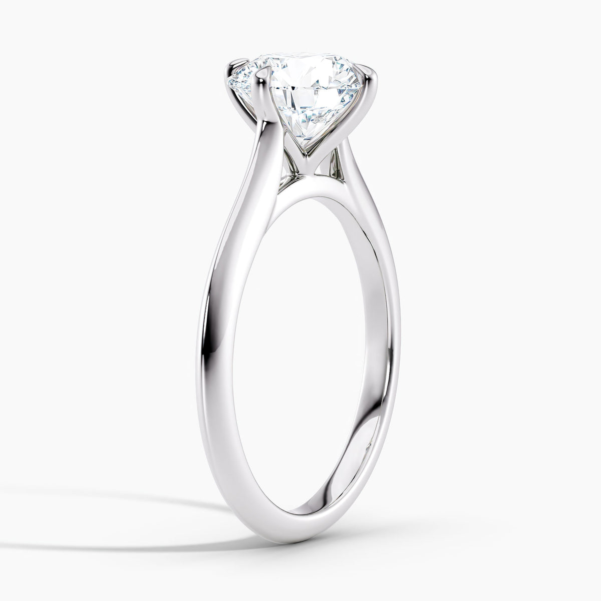 Round 2.00 Ct Lab Grown Diamond Solitaire Ring - Sterling Silver
